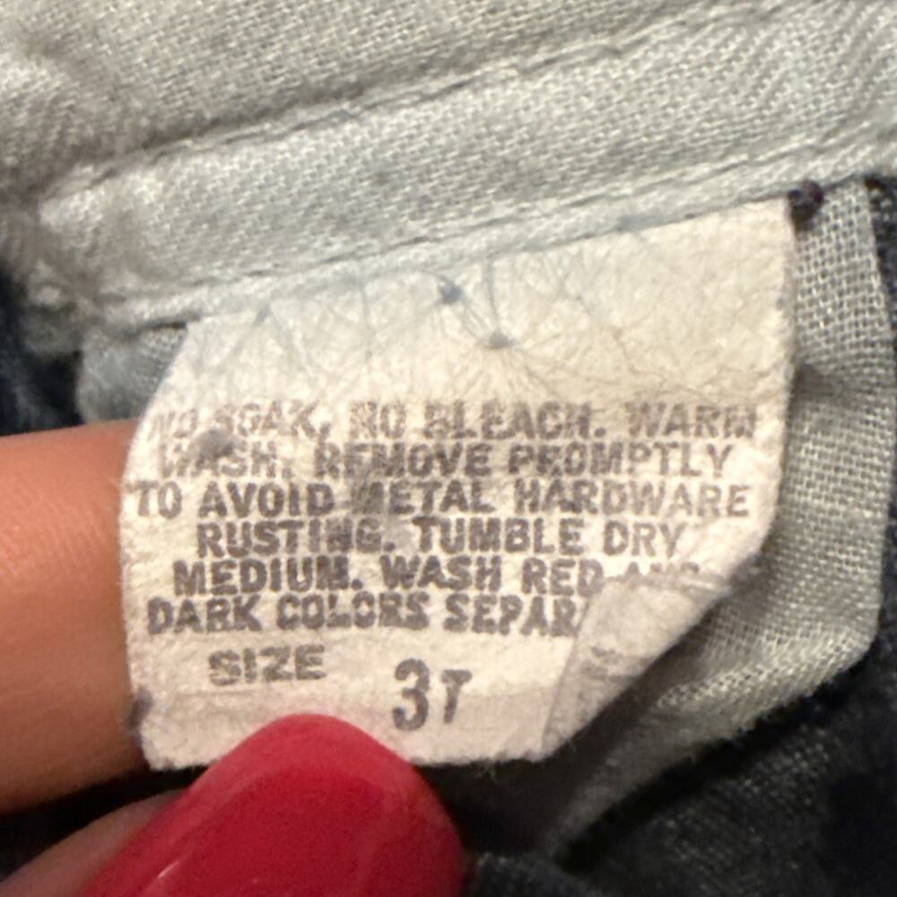 VINTAGE OSHKOSH B'GOSH 80S DENIM VESTBAK OVERALLS MADE IN USA TODDLER 3T - Picture 6 of 9